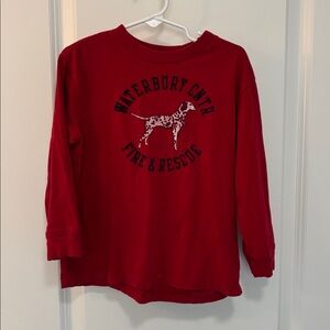 J. Crew Crew Cuts Red Fire & Rescue Dalmatian Long Sleeve Shirt boys medium 5-6